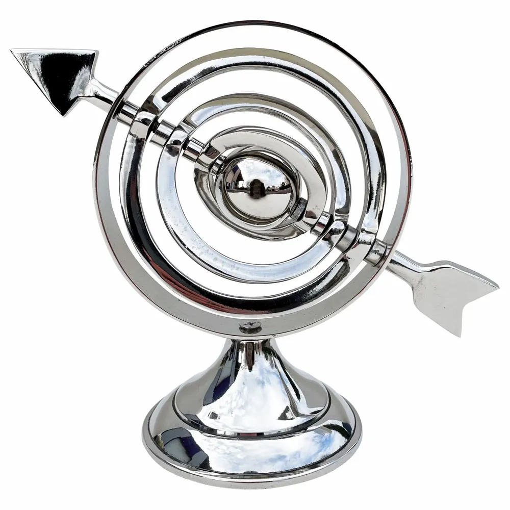 Objets de décoration - Sphere armillaire aluminium nickelé H : 15 cm - TRADE WINDS