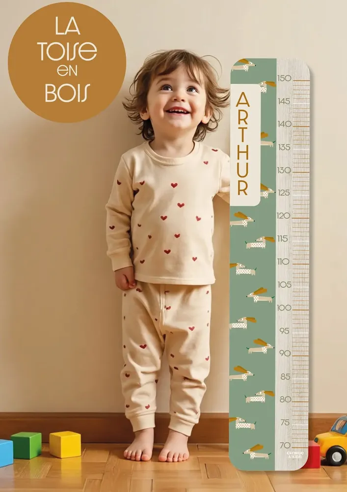 Accessoires pour puériculture - la Toise en bois - CHARLIE ET SUZIE