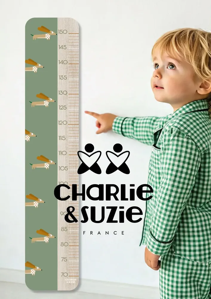 Accessoires pour puériculture - la Toise en bois - CHARLIE ET SUZIE