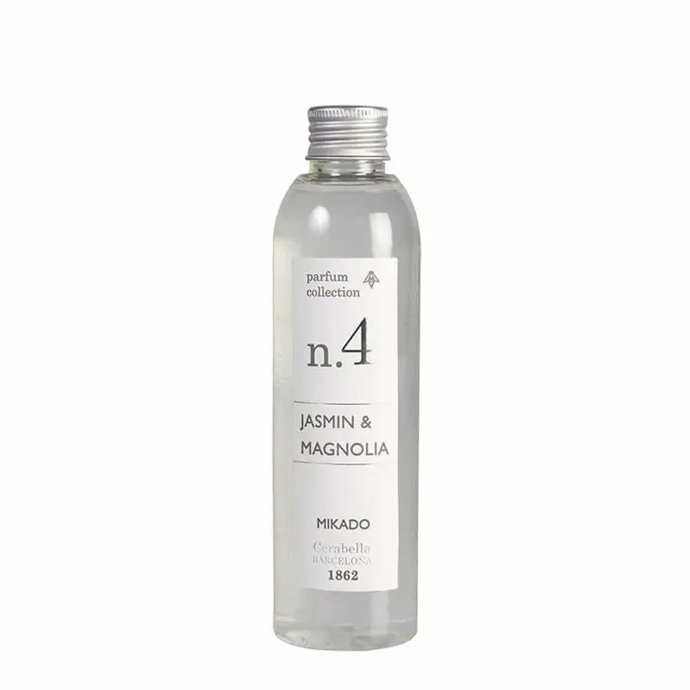 Diffuseurs de parfums - NUMBERS NUM.4 JASMINE & MAGNOLIA DIFFUSER REFILL - CERABELLA SL