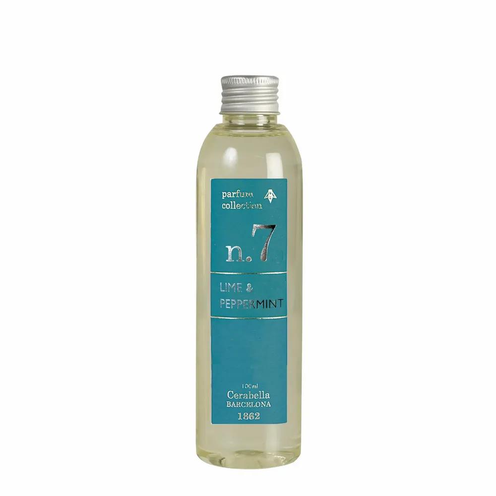 Scent diffusers - NUMBERS COLLECTION NUM.7 LIME & PEPPERMINT DIFFUSER REFILL - CERABELLA SL