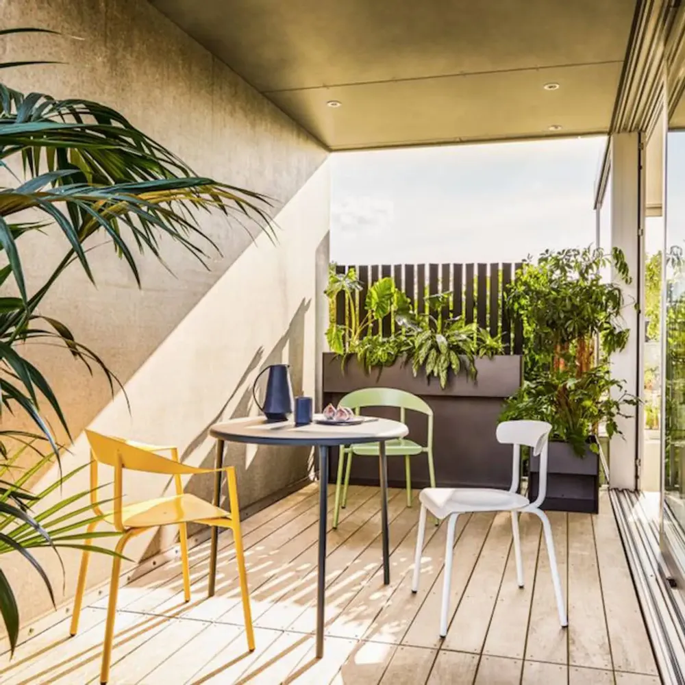 Fauteuils - Chaise d'extérieur empilable en aluminium ALU MITO - ALTEK ITALIA DESIGN