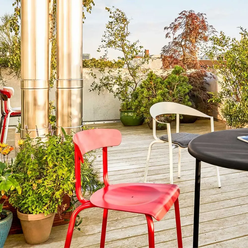 Fauteuils - Chaise d'extérieur empilable en aluminium ALU MITO - ALTEK ITALIA DESIGN