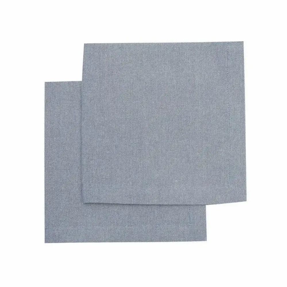 Table linen - SERVIETTE RECYCLÉE 2-PACK ELIN, GRIS BLEU/BLANC 45x45cm - BY WILLE
