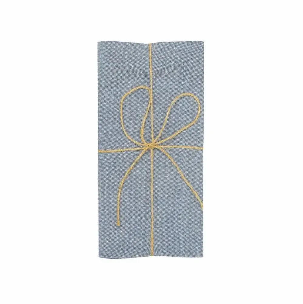 Table linen - SERVIETTE RECYCLÉE 2-PACK ELIN, GRIS BLEU/BLANC 45x45cm - BY WILLE