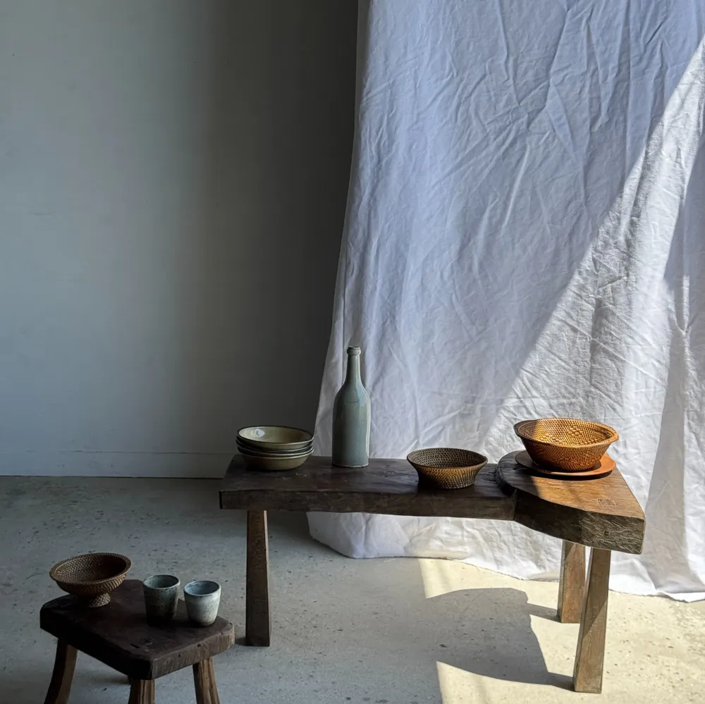 Storage boxes - Small flared Indonesian woven rattan bowl D20 H6 - OFFICE OBJETS