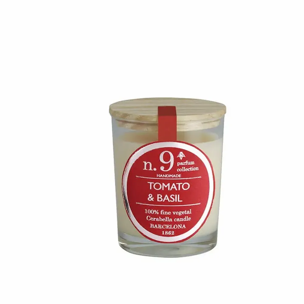 Candles - NUMBERS COLLECTION NUM.9 TOMATO & BASIL PACK OF 9 - CERABELLA SL