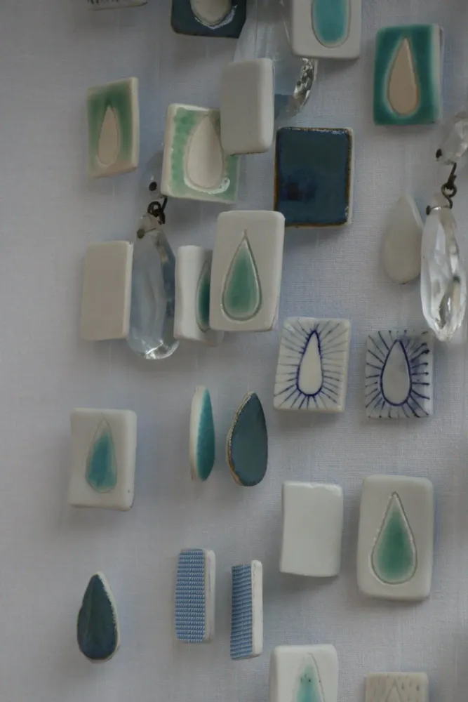 Ceramic - Wall sculpture "Every cloud has a silver lining" - GALERIE SANA MOREAU