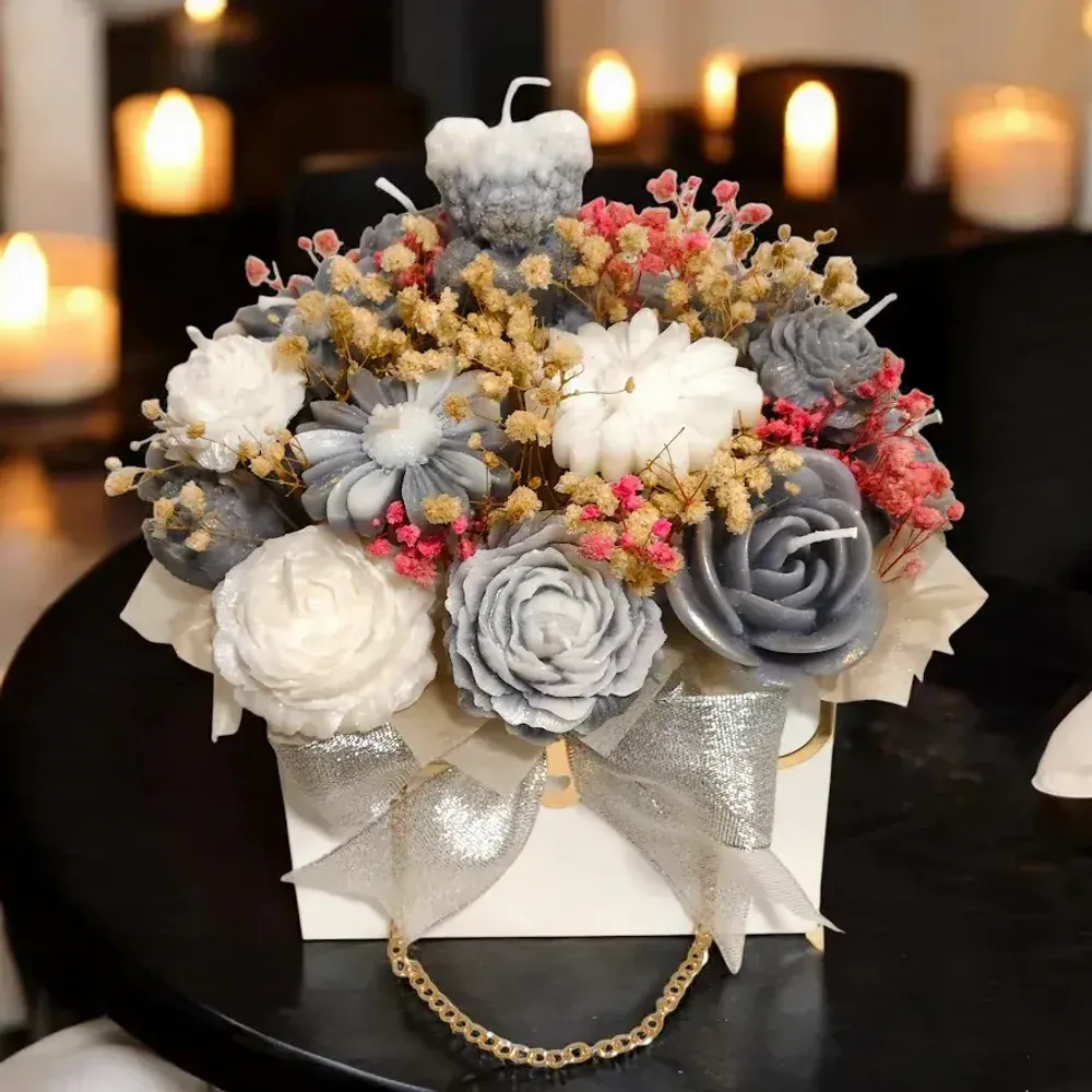 Candles - Candle Bouquet Flowers, Christmas Gift Candles, Decorative - WIRAWIRI