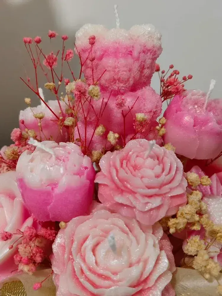 Candles - Candle Bouquet Flowers, Christmas Gift Candles, Decorative - WIRAWIRI