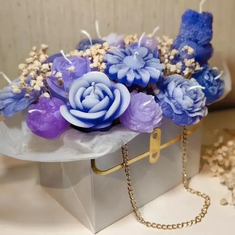 Candles - Candle Bouquet Flowers, Christmas Gift Candles, Decorative - WIRAWIRI
