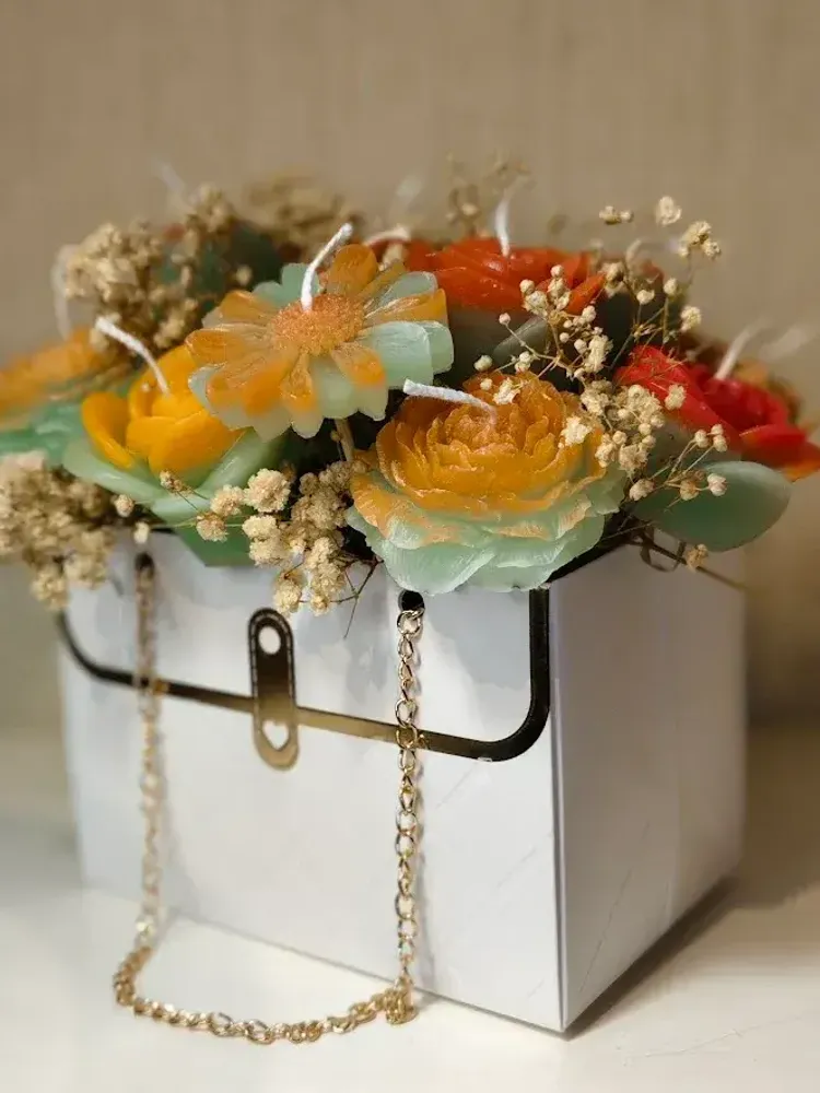 Candles - Candle Bouquet Flowers, Christmas Gift Candles, Decorative - WIRAWIRI