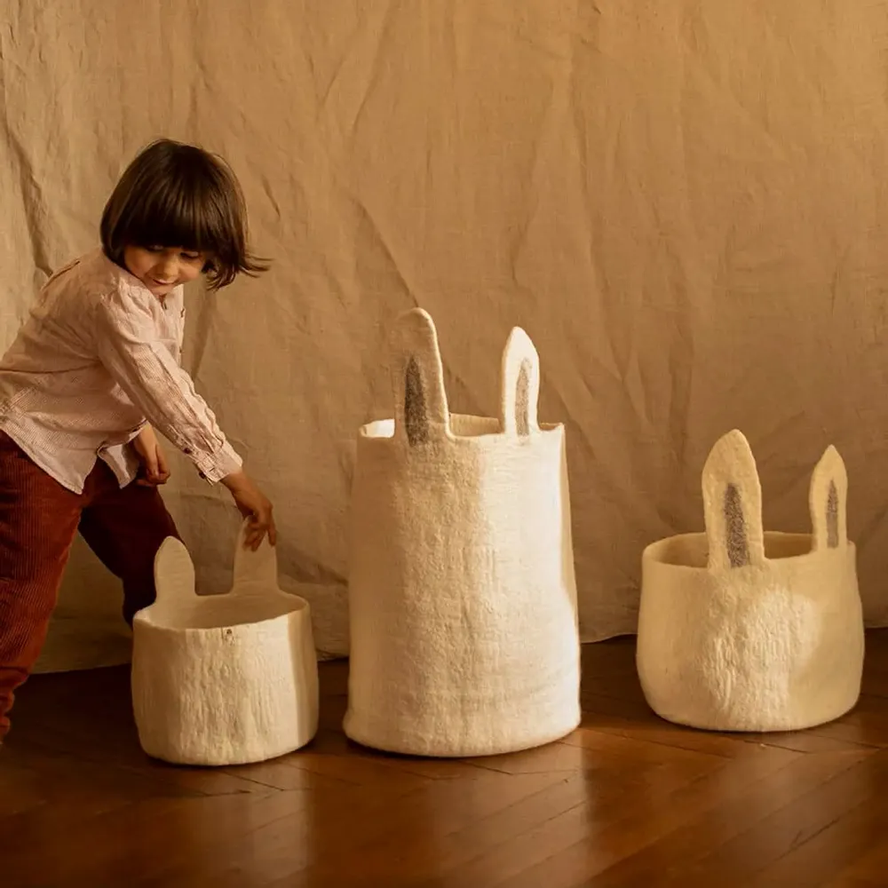 Objets de décoration - RANGEMENTS ARTISANAUX EN FEUTRE - MUSKHANE