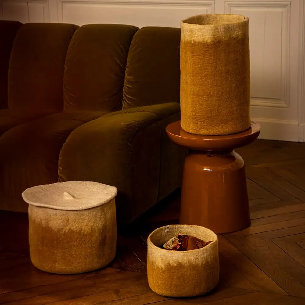 Objets de décoration - RANGEMENTS ARTISANAUX EN FEUTRE - MUSKHANE