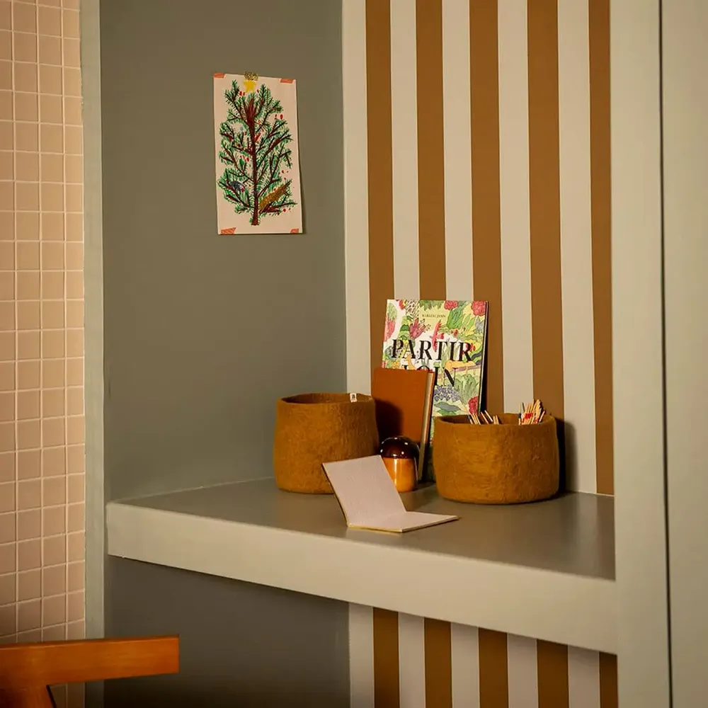 Objets de décoration - RANGEMENTS ARTISANAUX EN FEUTRE - MUSKHANE