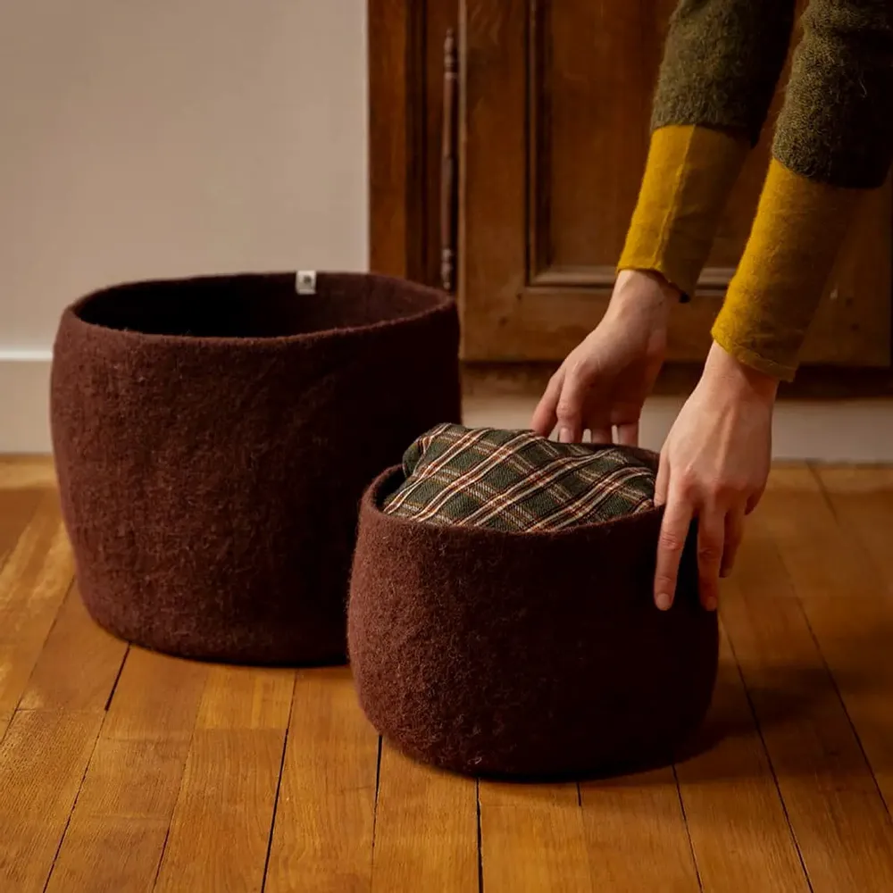 Objets de décoration - RANGEMENTS ARTISANAUX EN FEUTRE - MUSKHANE
