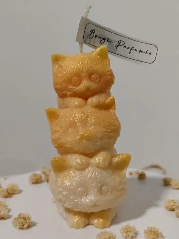 Candles - Cute Cat Candle – Handmade Artistic Gift for Cat Lovers - WIRAWIRI