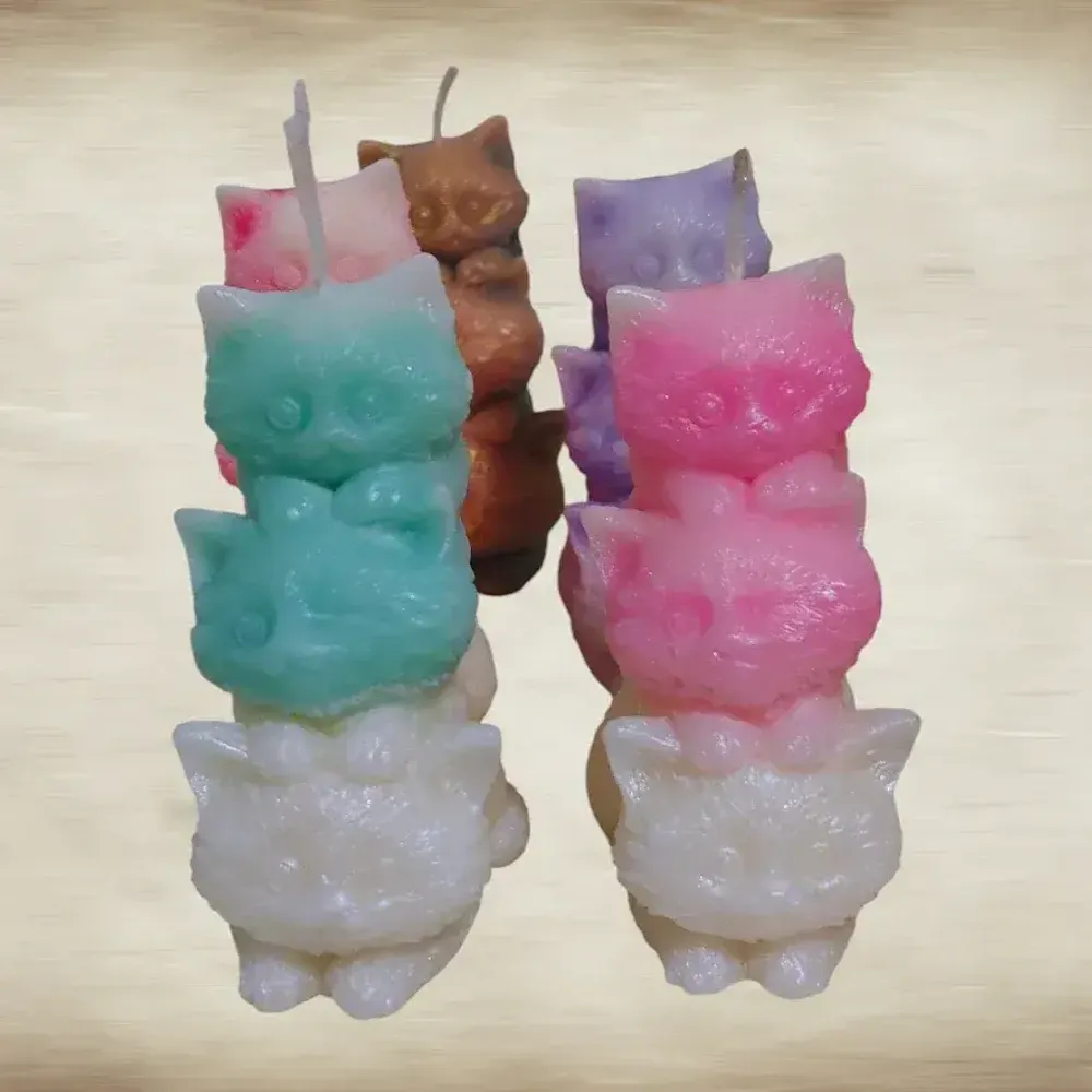 Candles - Cute Cat Candle – Handmade Artistic Gift for Cat Lovers - WIRAWIRI