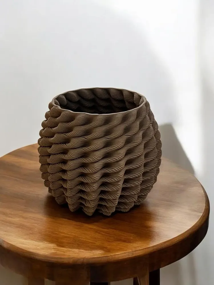 Ceramic - Cache pot - textured ceramic - ANNE-SOPHIE AIMÉ