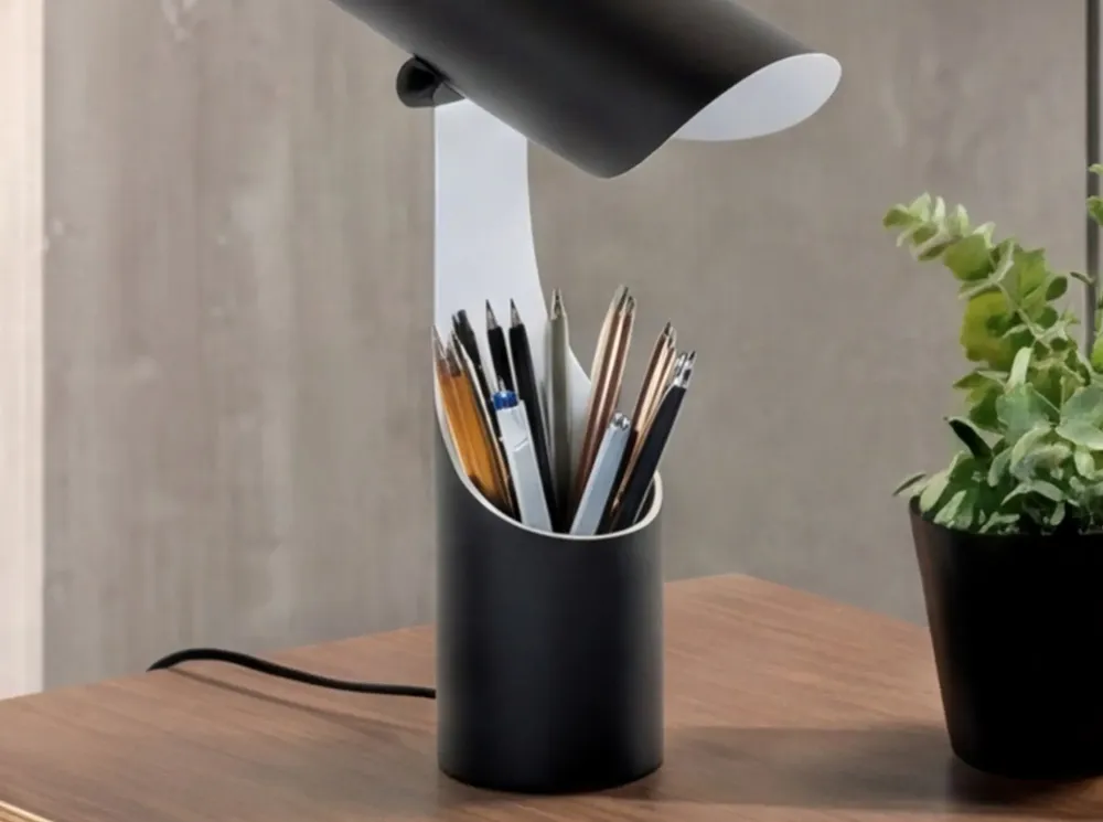 Lampes à poser - Lampe de table en acier noir et blanc - ANGEL CERDÁ