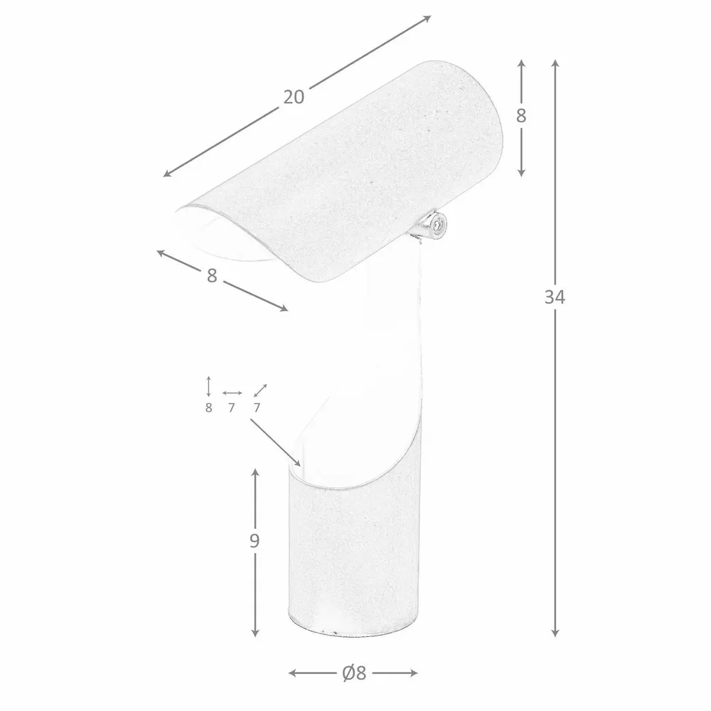 Lampes à poser - Lampe de table en acier noir et blanc - ANGEL CERDÁ