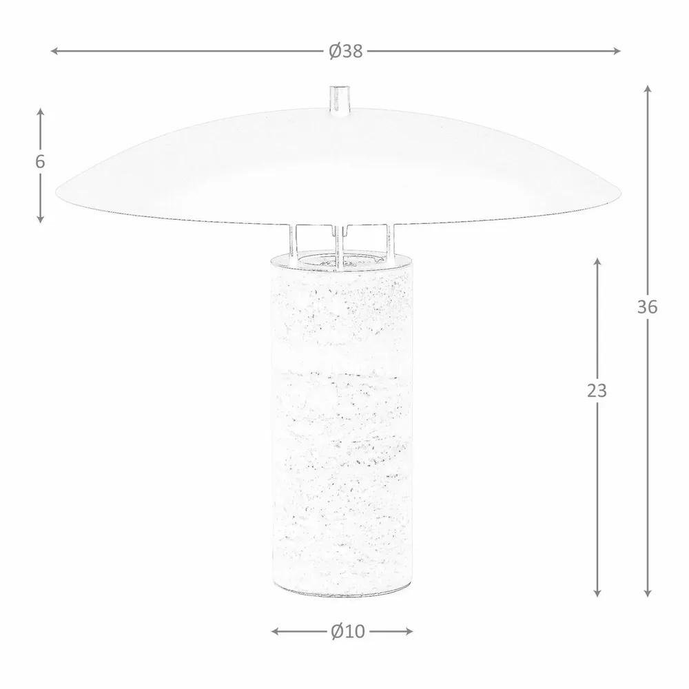 Table lamps - Table lamp in black steel and porcelain marble - ANGEL CERDÁ