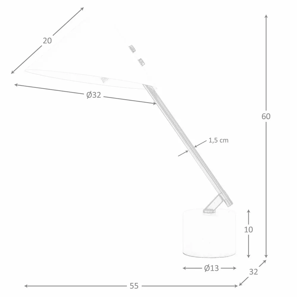 Lampes à poser - Lampe de table en acier blanc et acier poli doré avec base en marbre céramique - ANGEL CERDÁ