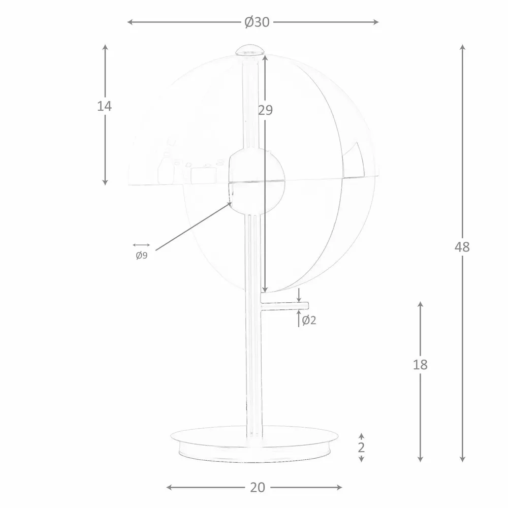 Lampes à poser - Lampe de table en verre fumé ambre et acier noir et blanc avec base en acier noir - ANGEL CERDÁ