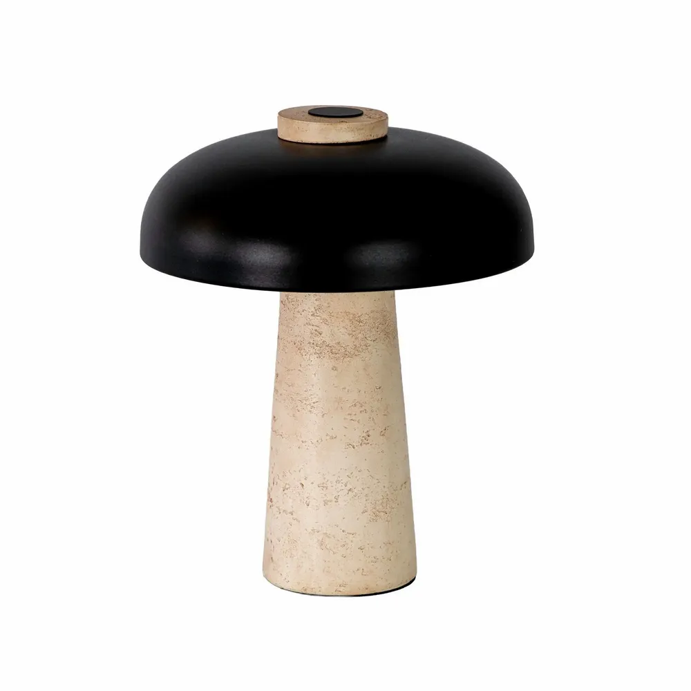 Lampes à poser - Lampe de table en acier noir et marbre céramique - ANGEL CERDÁ