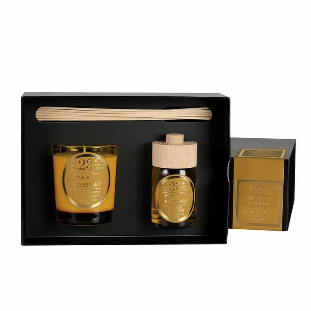 Candles - NUMBERS COLLECTION NUM.23 PINE & ROSEMARY SET OF CANDLE AND DIFFUSER - CERABELLA SL