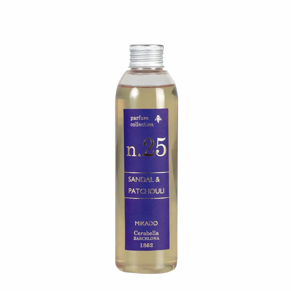 Scent diffusers - NUMBERS COLLECTION NUM.25 SANDAL & PATCHOULI DIFFUSER REFILL - CERABELLA SL