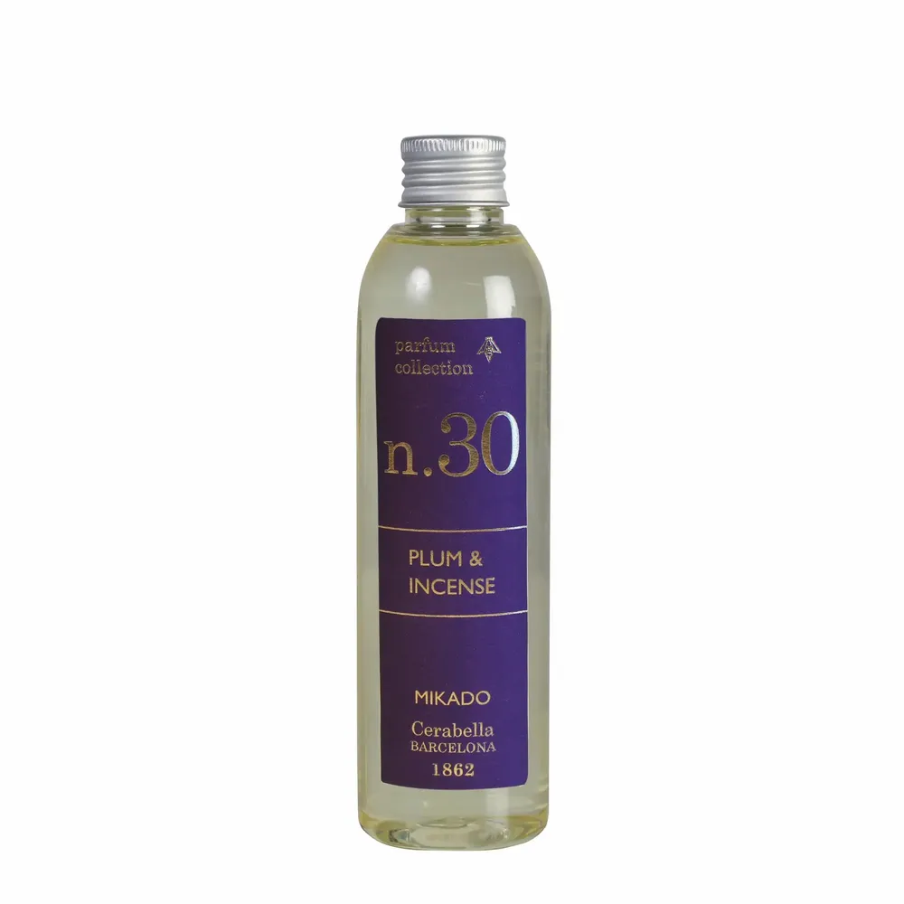 Scent diffusers - NUMBERS COLLECTION NUM.30 PLUM & INCENSE DIFFUSER REFILL - CERABELLA SL