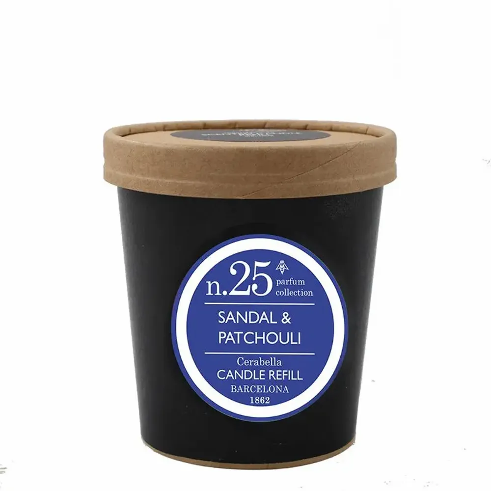 Bougies - NUMBERS NUM.25 SANDAL & PATCHOULI CANDLE CANDLE REFILL - CERABELLA SL