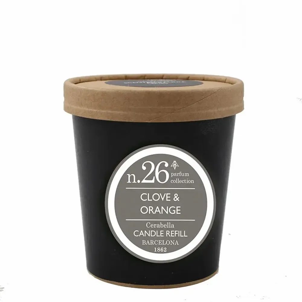 Bougies - NUMBERS NUM.26 CLOVE AND ORANGE CANDLE REFILL - CERABELLA SL