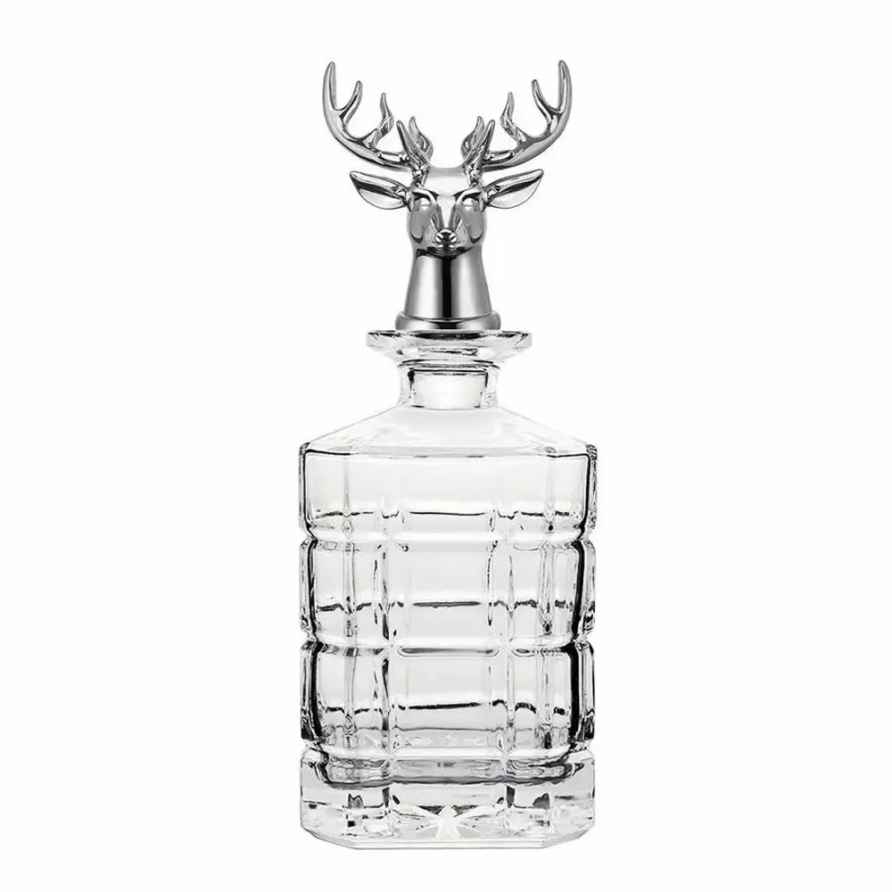 Carafes - CARAFES EN VERRE + BOUCHON CERF NICKEL - FANCY