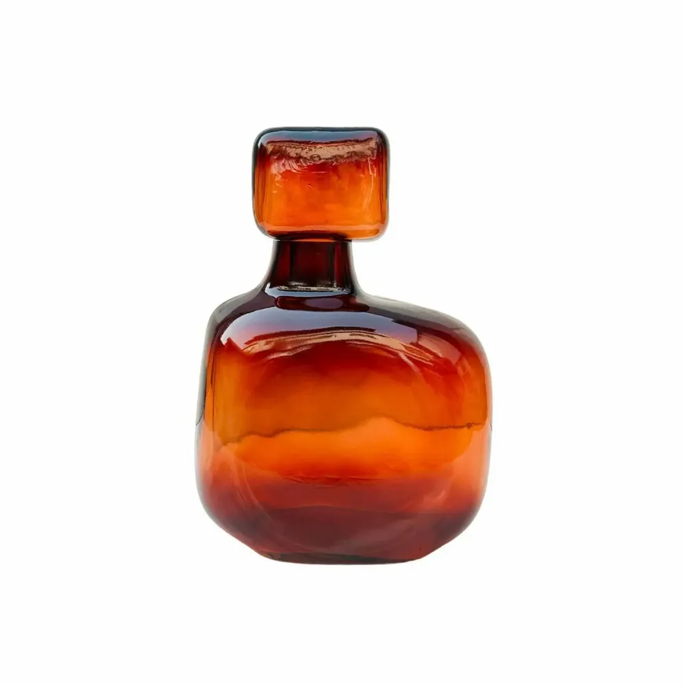 Verre d'art - DUO BOUTEILLES DECORATIVE ASS.VERRE AMBRE - FANCY
