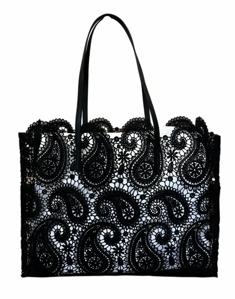 Sacs et cabas - Cabas dentelle noir - ROLANDE DU DREUILH  LACE JEWEL