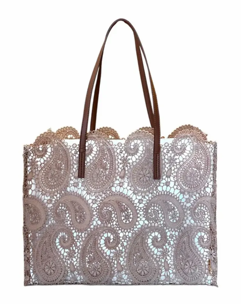 Sacs et cabas - Cabas dentelle écru - ROLANDE DU DREUILH  LACE JEWEL