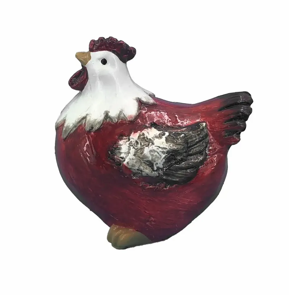 Sculptures, statuettes and miniatures - Rooster Red Figurine 7cm - ROLANDE DU DREUILH  LACE JEWEL