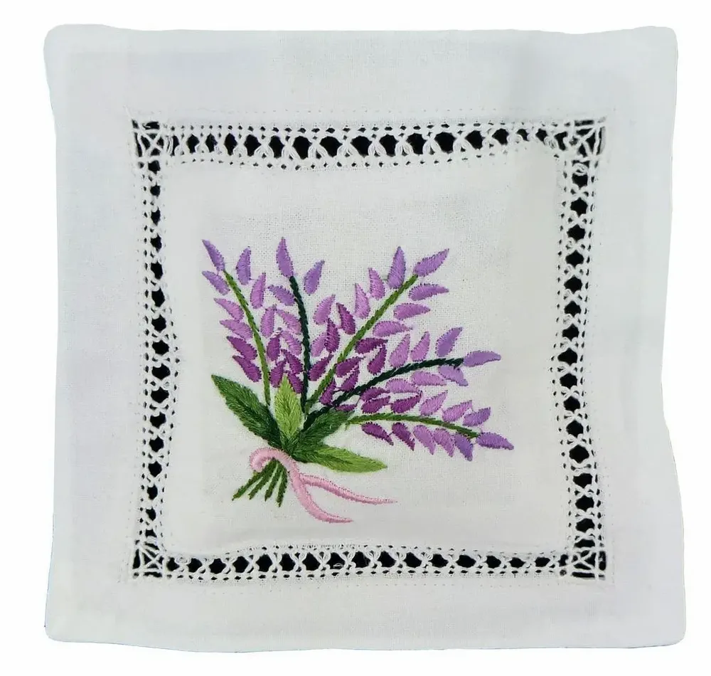 Coussins textile - Coussinet Coton Lavande - ROLANDE DU DREUILH  LACE JEWEL