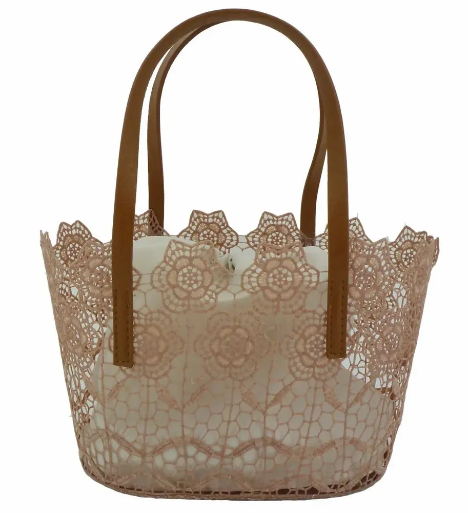 Bags and totes - Ecru lace tote bag - ROLANDE DU DREUILH  LACE JEWEL