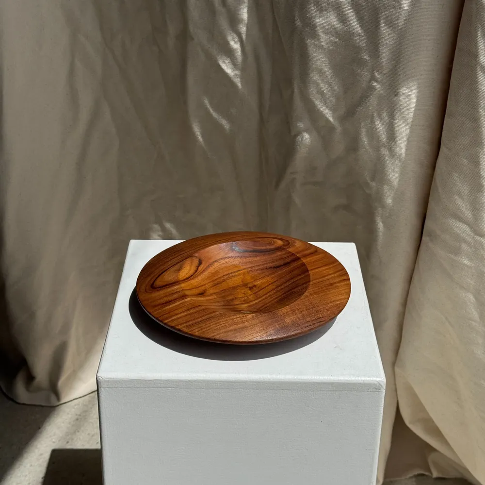 Objets de décoration - Petit vide poche circulaire en teck monoxyle épais D25 H7 - OFFICE OBJETS