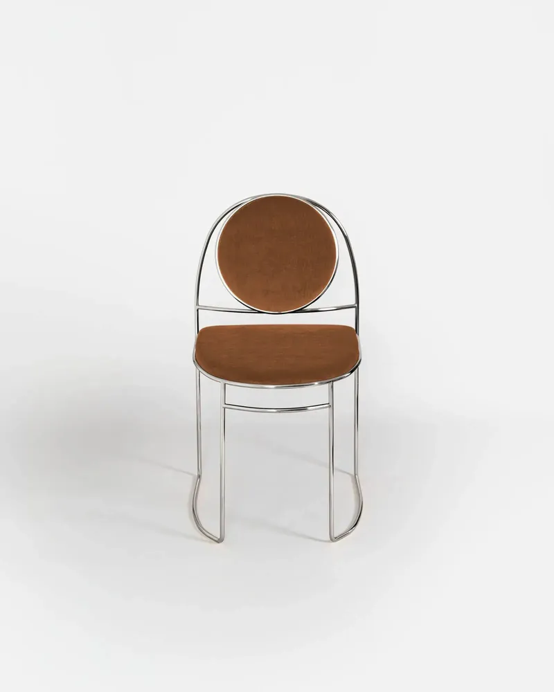 Chaises - Chaise Ducale BZ d'Enrico Girotti pour chrome lapiega et velours jaune - LAPIEGA