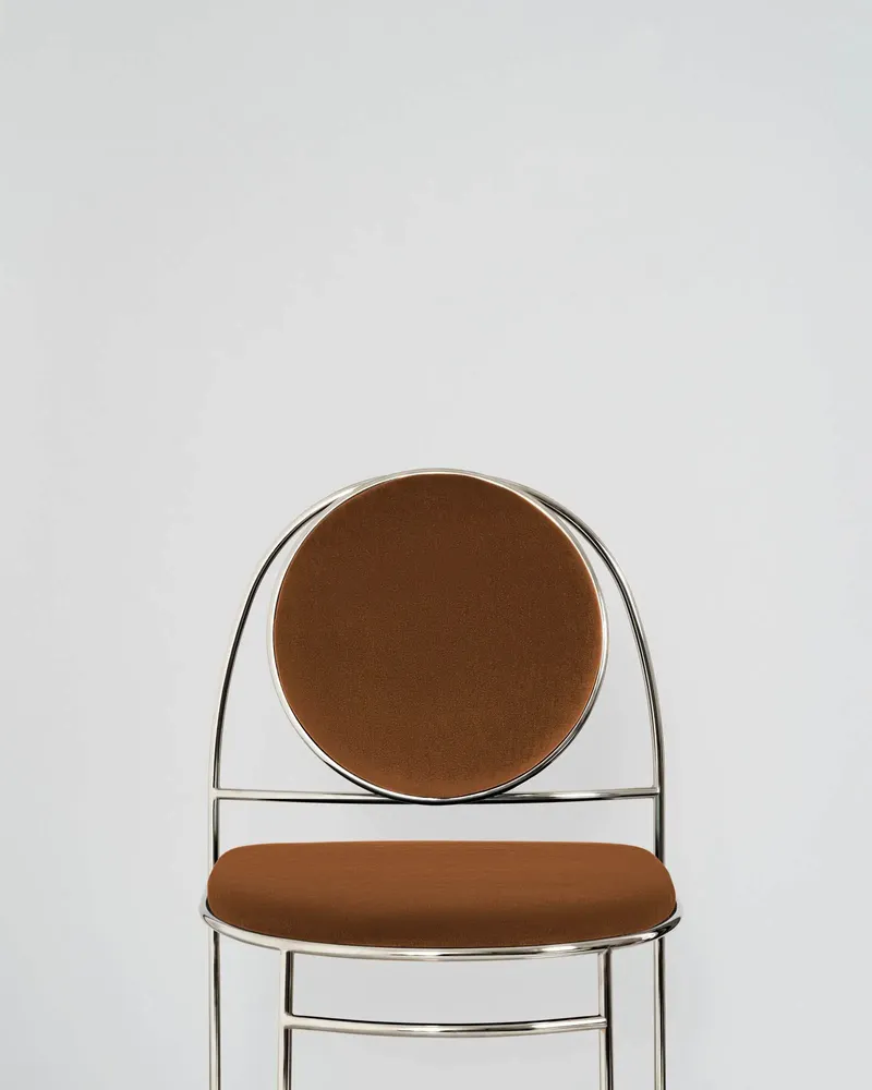 Chaises - Chaise Ducale BZ d'Enrico Girotti pour chrome lapiega et velours jaune - LAPIEGA