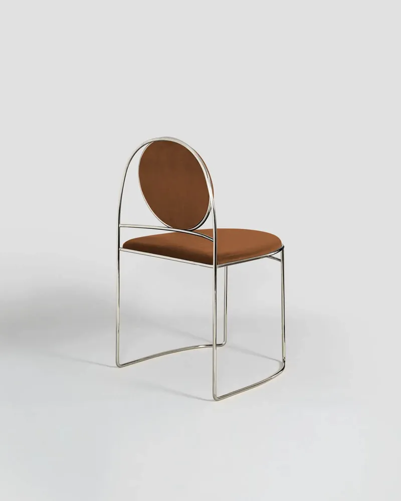 Chaises - Chaise Ducale BZ d'Enrico Girotti pour chrome lapiega et velours jaune - LAPIEGA