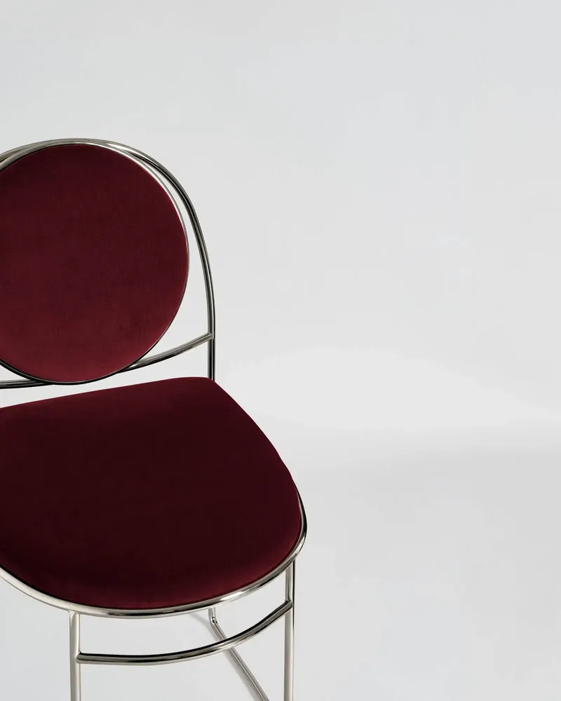 Chaises - Chaise Ducale BZ d'Enrico Girotti pour chrome lapiega et velours jaune - LAPIEGA