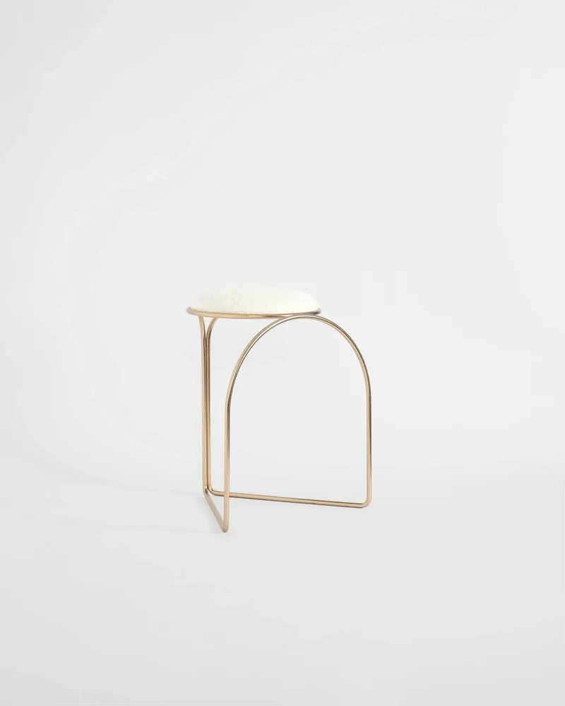 Tabourets - Flow Low Stool Gold Polished - LAPIEGA