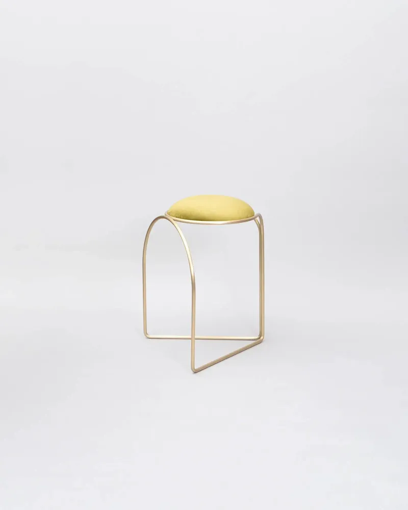 Tabourets - Flow Low Stool Gold Polished - LAPIEGA