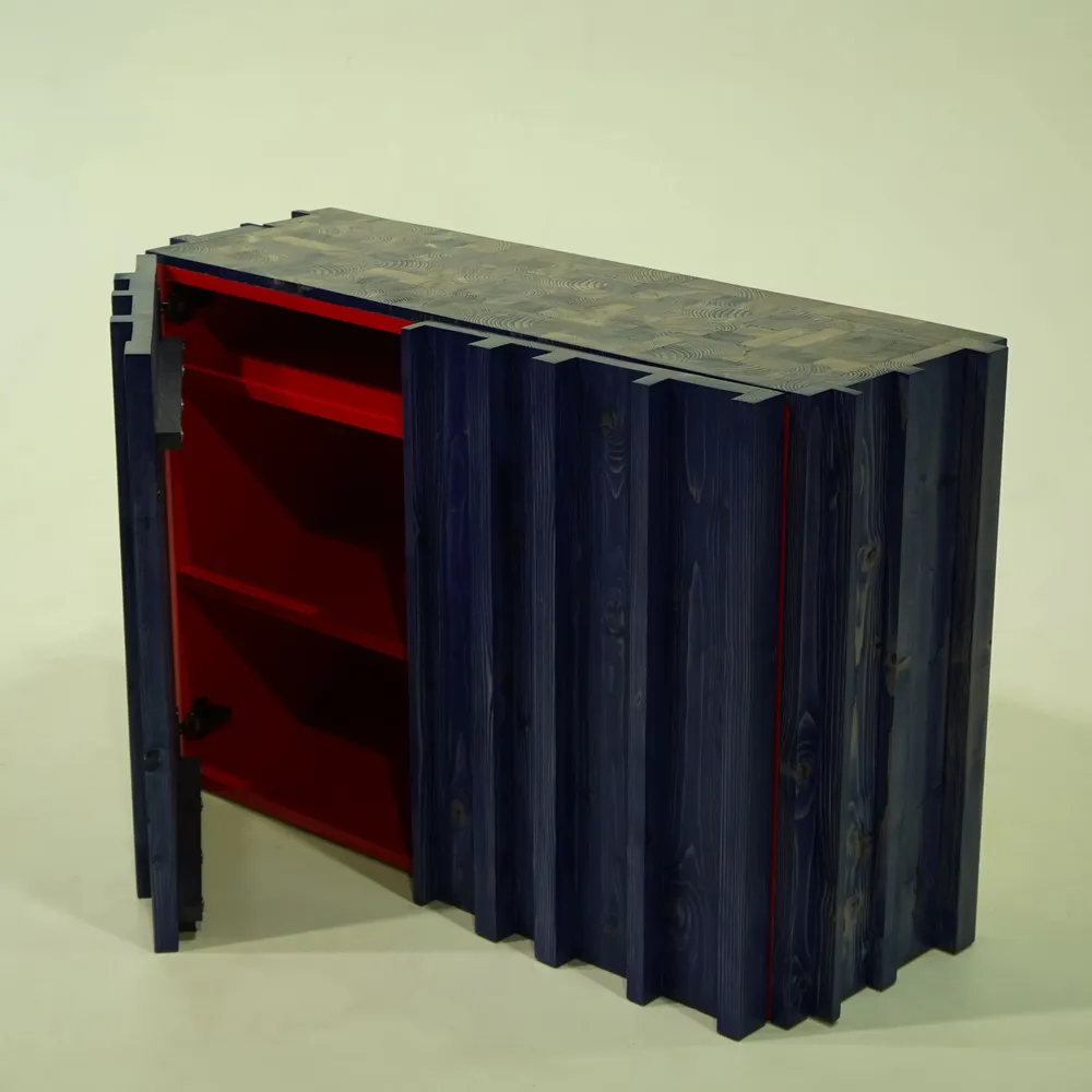 Buffets - Wooden Mosaic Cabinet - NICK VAN NECHEL