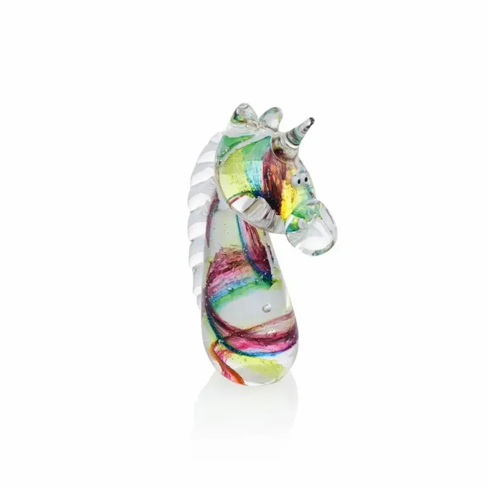 Art glass - Mini unicorn - Blown glass sculpture - CAT DESIGNER VERRIER